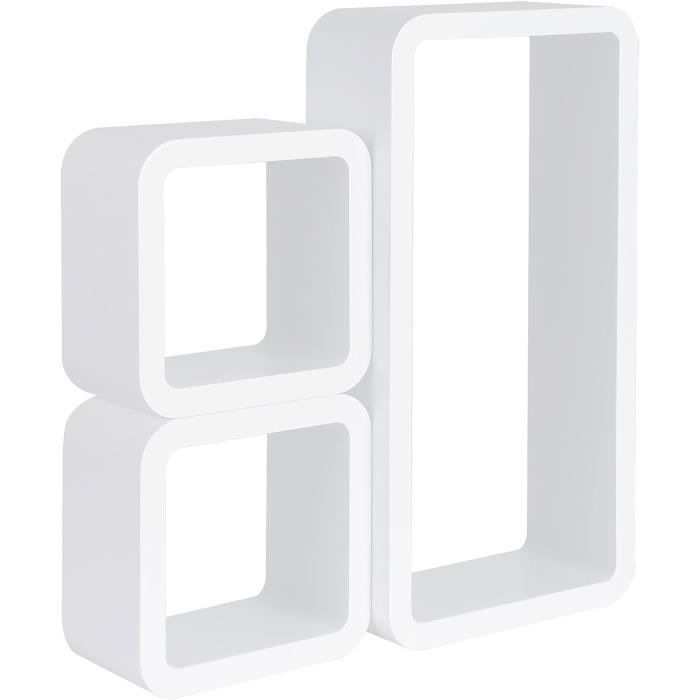 Set' étagères Murales Flottantes - Étagère Murale / Murale - Wit