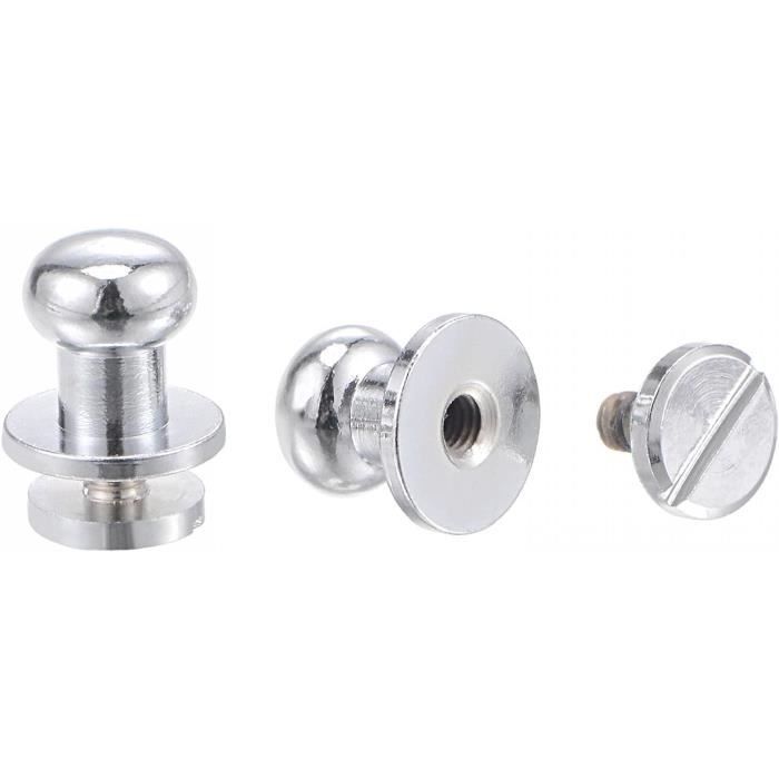 Lot de 20 rivets en cuir à tête ronde en cuivre massif