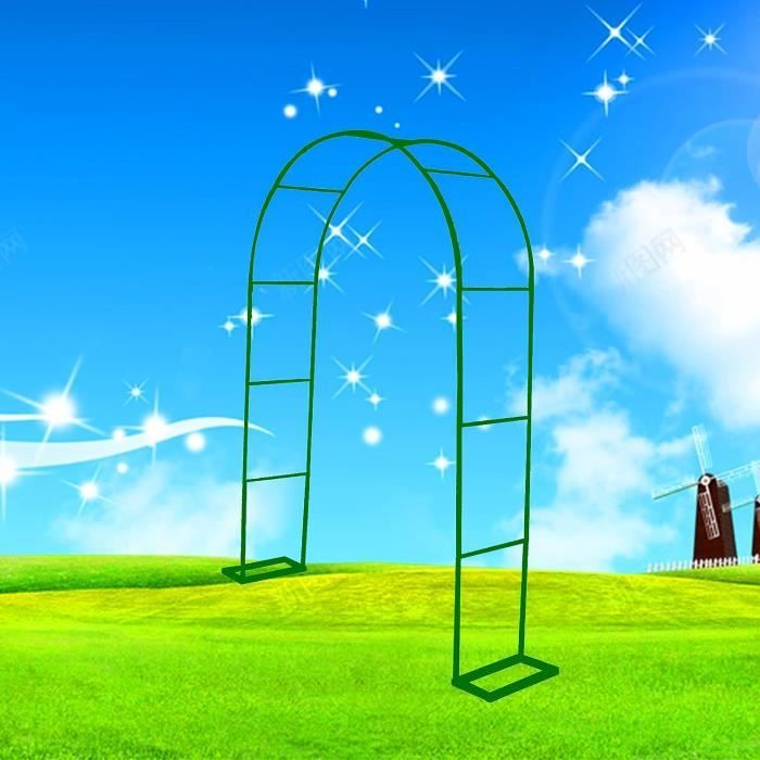Arche à Rosiers En Métal Vert – 240x140x36 Cm, Résistante Aux Intempéries, Pour Plantes Grimpantes, Portail Ou Séparation Jardin