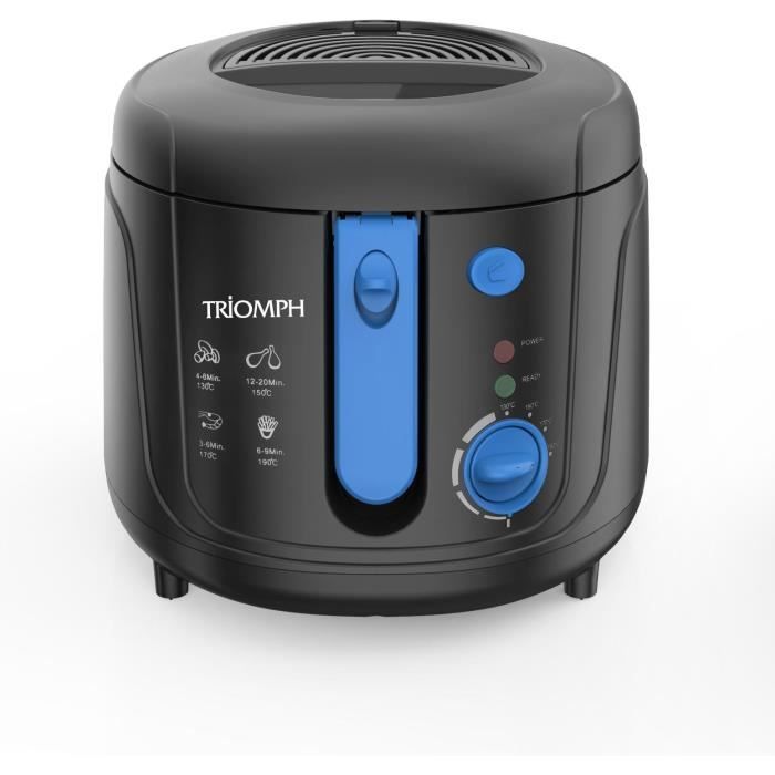 Friteuse - TRIOMPH - ETF2158 - 2.5L - 1800W - Thermostat réglable - Parois froides - Revêtement antiadhésif