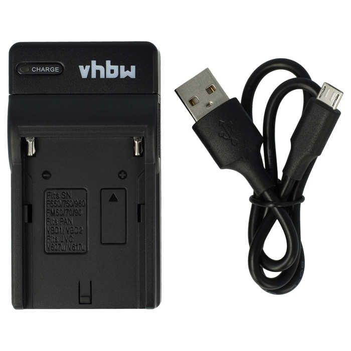 Vhbw chargeur socle charge appareil photo, caméscope DSLR Sony Alpha 57, 65, 77, 99, A100, A100H, A100K, A100W, A200, A200H, A200K,