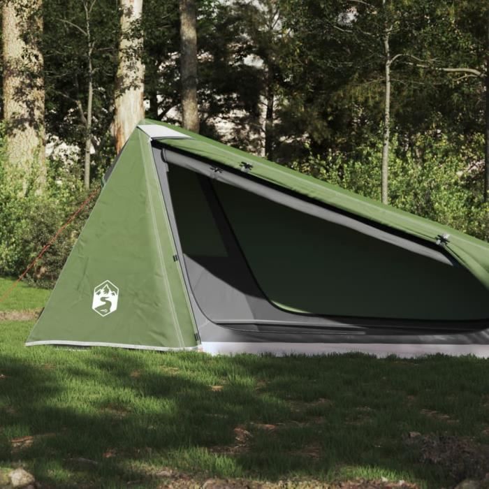 Tente de camping - VIDAXL - Tunnel 1 personne - Imperméable - Vert - Facile à monter