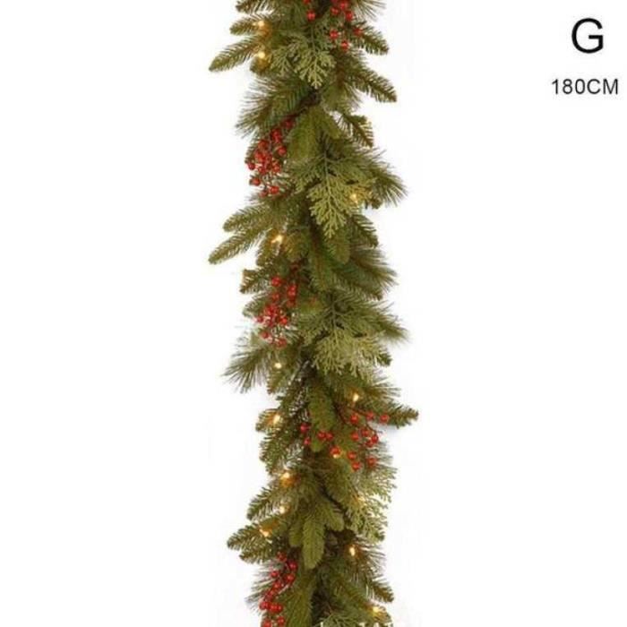 Guirlande Noël Sapin Artificiel 2,7 M 30 LED Blanc Chaud – Décoration Complète Avec 38 Accessoires Festifs