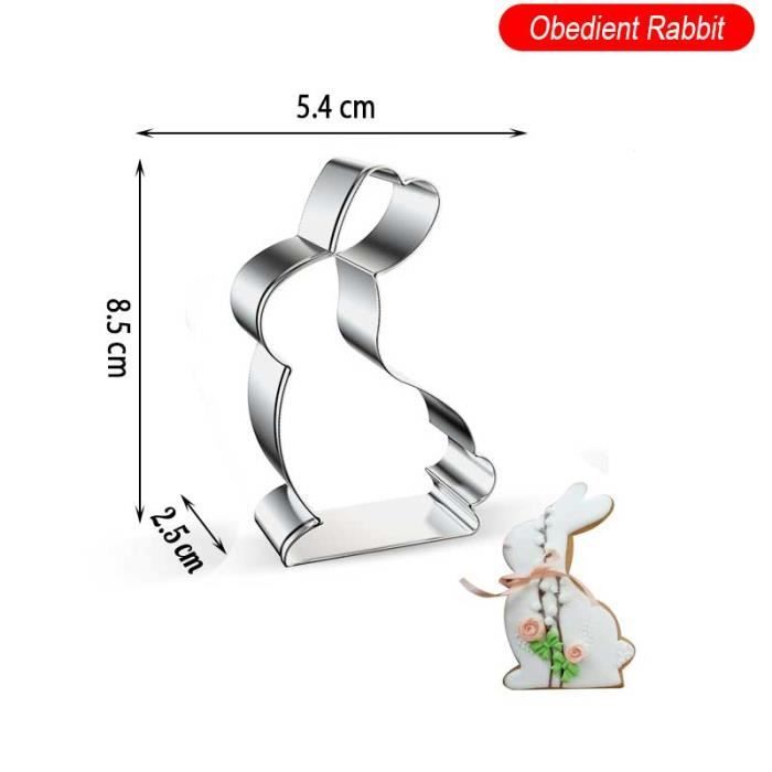 Set De 7 Moules à Biscuits De Pâques DERAYEE - Acier Inoxydable | Lapin, Œuf, Carotte, Fleur | Pour Décorations