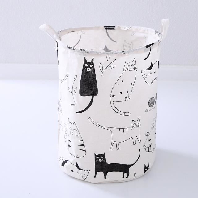 Sea Team Panier à Linge Coton Lin Tressé XXL 36x41x51 Cm – Grand Panier Linge Avec Poignées – Rangement Jouets Serviettes
