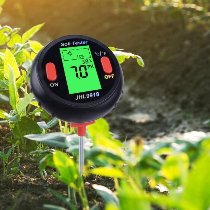 Testeur De Sol 5 En 1 Numérique - PH, Humidité, Fertilité, Température Et Lumière - Écran LCD - Pour Jardin, Balcon, Ferme - 9