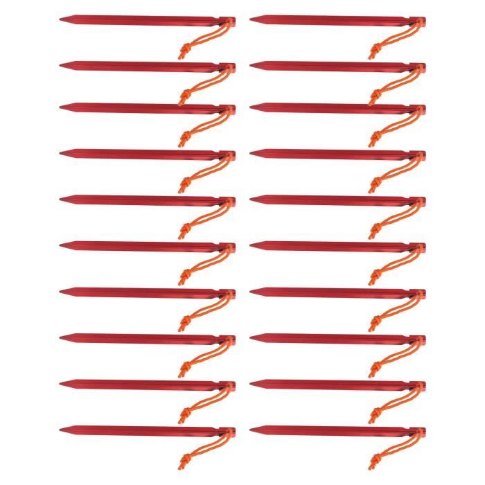 Lot De 10 Piquets De Tente SwissPiranha RT120 – Ultra Légers (5,9g), Résistants, Recyclables – Pour Sols Durs Et Mous