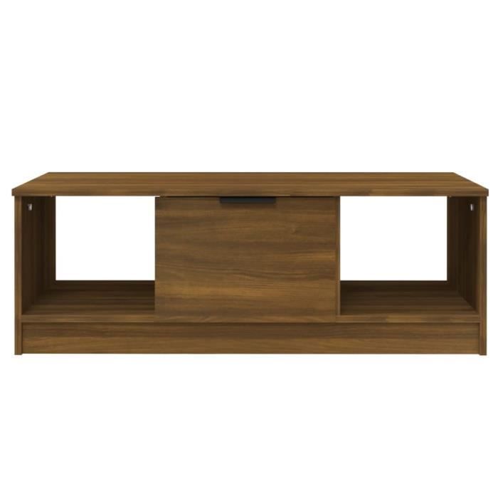Table basse Gris béton 102,5x55x44 cm Bois d'ingénierie | Leroy Merlin