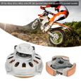 YOSOO pièces de moto Boîtier de cloche de tambour d'embrayage 6T T8F + plaque adaptée pour Mini Pocket Quad Dirt Bike ATV 47cc-1