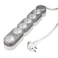 Bloc multiprises 6 prises 16A avec interrupteur équipé d'une fiche extraplate silver-1