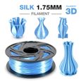 Filament 3D Silk-PLA Bleu 1.75mm 1KG fil d'imprimante 3D INLIFE bobine pour imprimante 3D et stylo 3D-1