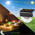 Leytn® Lot de 2 Lampe solaire extérieur Lampe de jardin Applique extérieure pour Clôture Mur Terrasse Jardin Marche Escalier-1