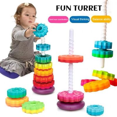 Jouet empilable rotatif, Jouet empilable pour enfants pour jouets