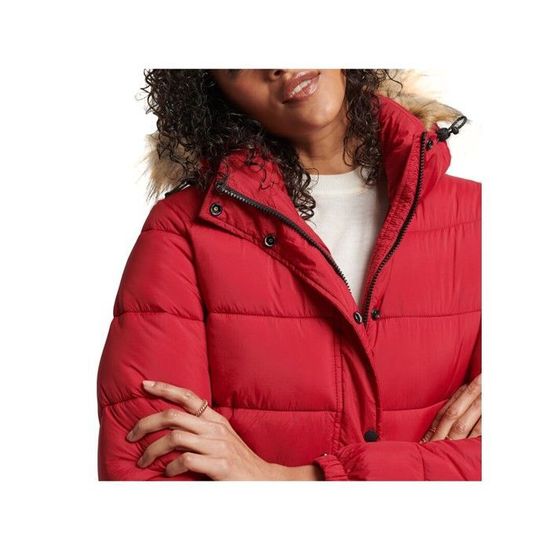 Doudoune Superdry Femme Classic winter Rouge Synthetique Authentique Vetement Superdry Rouge Cdiscount Pret a Porter
