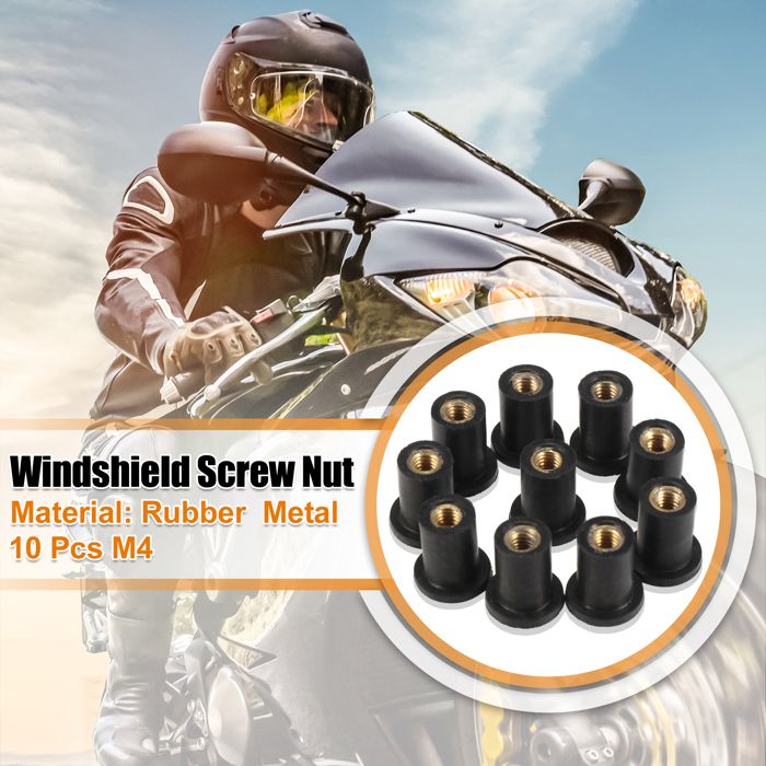 vis-de-pare-brise-de-moto-x-autohaux-10pcs-m4-droit-noir-caoutchouc