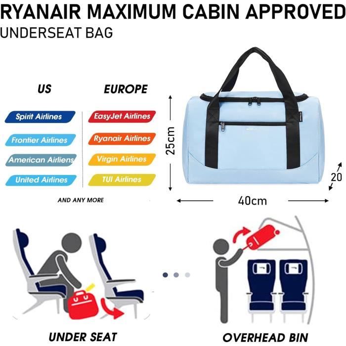 Ryanair Cabin Bags Sac De Cabine 40 X 20 X 25 Cm Bleu Bebe Without Shoulder