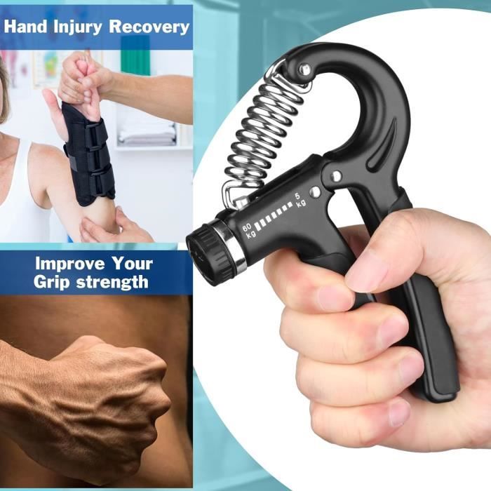 Hand Grip Électronique Avec Compteur - Force Réglable 5-100 Kg - Pour Musculation Avant-bras Et Poignets - 2