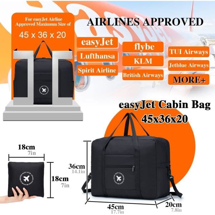 Valise Cabine Sous-Siège Alistair - 45x35x20 Cm, 2.4 Kg, 29L - Compatible EasyJet, 4 Roues Multidirectionnelles, ABS Résistant