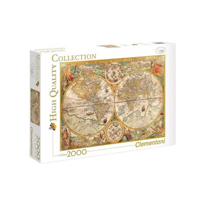 Puzzle Adulte Pays : Vieille Carte Du monde - 2000 Pieces - Cdiscount ...