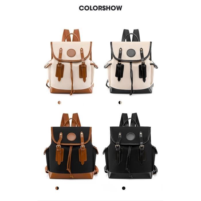 Sac à Dos Femme Mini Golf Quality | Nylon Imperméable | 32x24x10.5cm | Multi-poches | Style Urbain