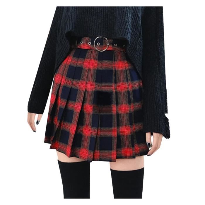Jupe kilt outlet femme rouge