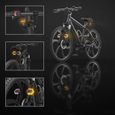 Clignotants de vélo sans fil intelligents, Indicateur de direction à LED avant et arrière Accessoire de vélo-2