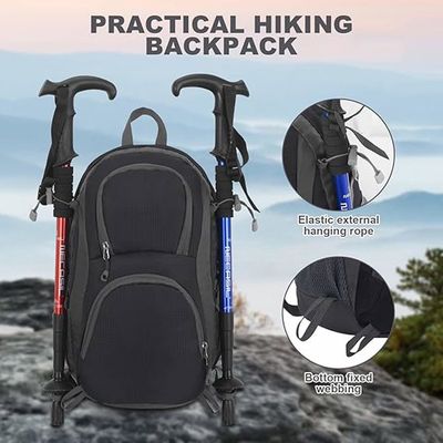 Sac à Dos Pliable Léger 15-20L - Pour Randonnée, Voyage, Sport - Polyester Résistant à L'eau - Bleu Marine