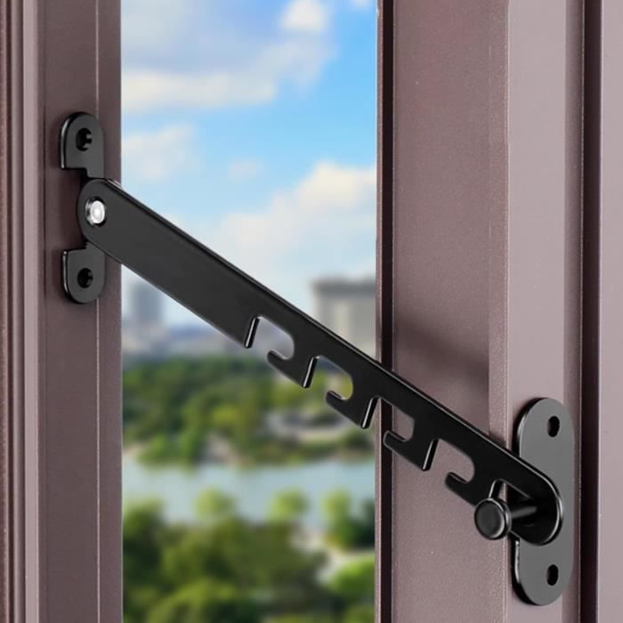 2 PCS Entrebâilleur Fenêtre à Battant - Sécurité Réglable Avec Vis
