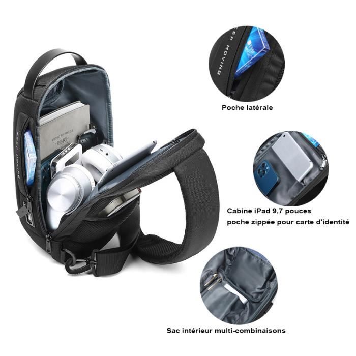 Sac De Voyage Antivol Multi-Poches Sac De Voyage Sac Bandoulire Antivol Homme Et Femme Sac Dos