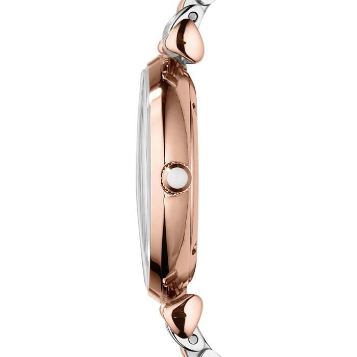 Montre Bracelet EMPORIO ARMANI Women s Retro Mother of Pearl Face Two Tone Stainless Steel Watch AR1683 DZUK1 Achat vente montre Femme Adulte Blanc Cdiscount