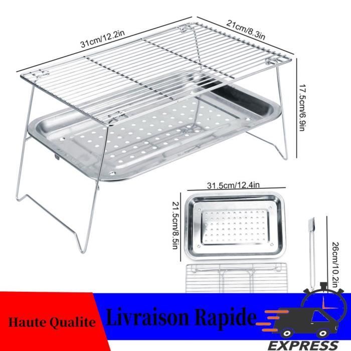 Grille GN 2/3 APS Extra-Lourde - Acier Inox 18/10 Polie, 32.5 X 35.4 Cm Pour Cuisson Délicate
