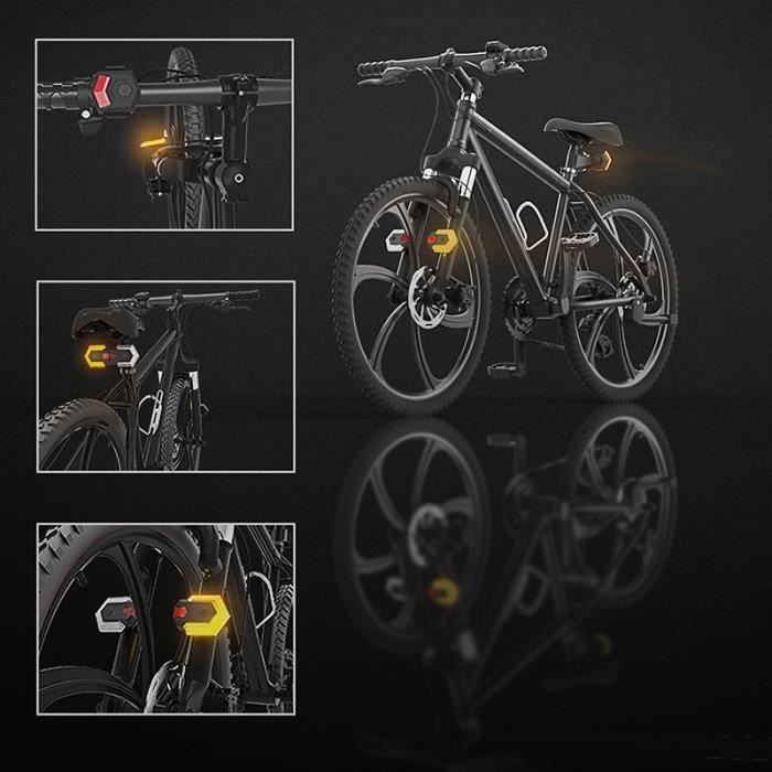 Fencelly Clignotants Vélo Télécommande Sans Fil – Feux AR LED Rechargeables USB – Kit Étanche IPX6 – Nuit Et Intempéries