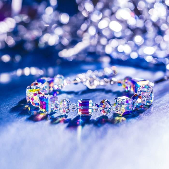 Susan Y Cadeaux pour la Fete des Meres Bracelet pour Femme avec Cristaux Swarovski Bijoux pour Elle Filles Cadeau Femme Cadeaux 178 Achat Vente bracelet gourmette BRACELET GOURMETTE Femme Cd