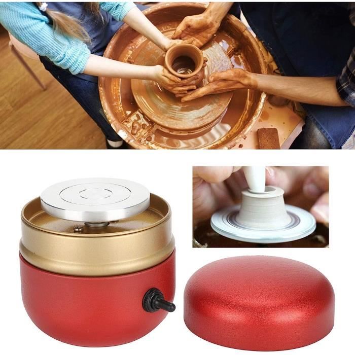 Machine à poterie électrique AN88 pour enfants, Kit de céramique et  d'argile fait à la main pour bricolage, cadeaux pour enfants, Kit de poterie  avec pigments d'argile