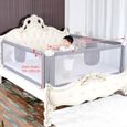 YUDAN 150cm Barrière de Lit Enfant, Pliable et Ajustable, Barrière de Lit Bebe Protection adaptées aux lits d'enfants 1 côté-3