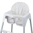Housse d'assise pour chaise haute bébé enfant gamme Délice - Pois roses - Monsieur Bébé-3