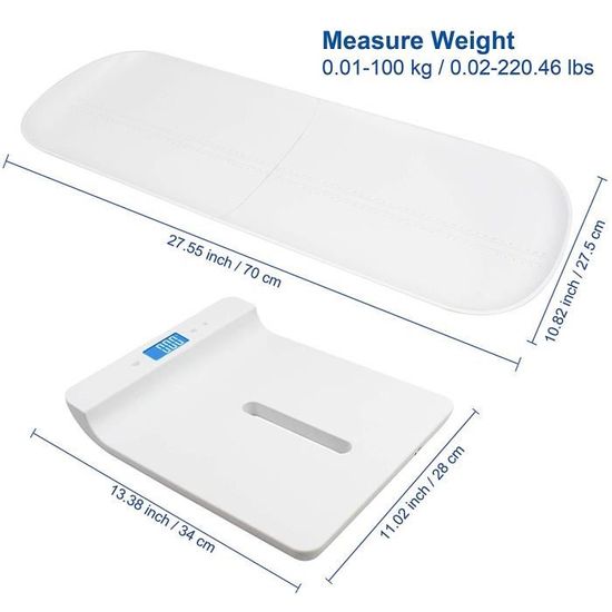 Pese Bebe Rechargeable Par Usb 2 En 1 Balance Electronique Avec Ruban A Mesurer Et Batterie Max 100kg Cdiscount Puericulture Eveil Bebe