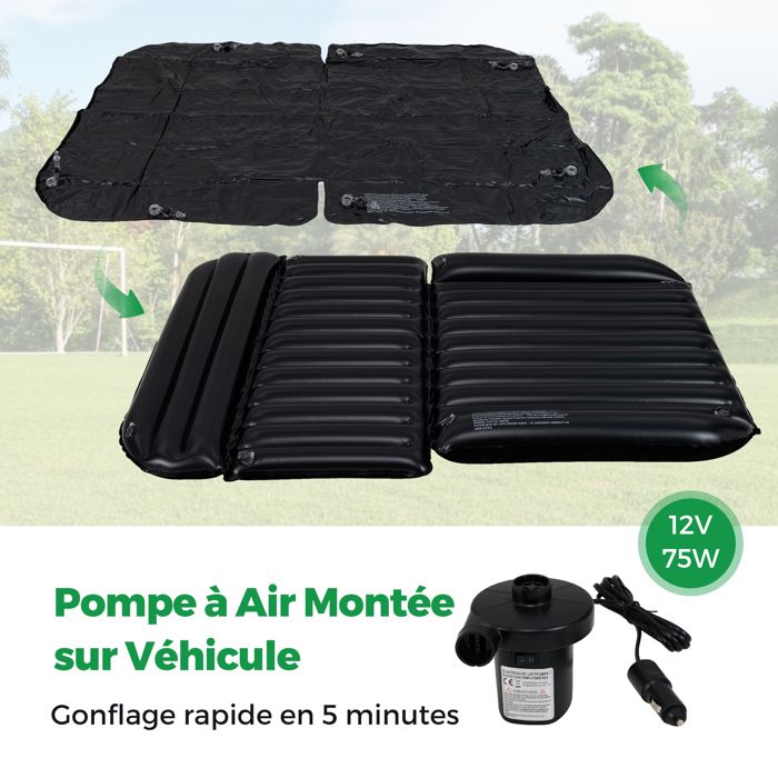 PINYELIN Matelas Gonflable Voiture/SUV – Beige, Capacité 250kg, Pompe Incluse, Confortable
