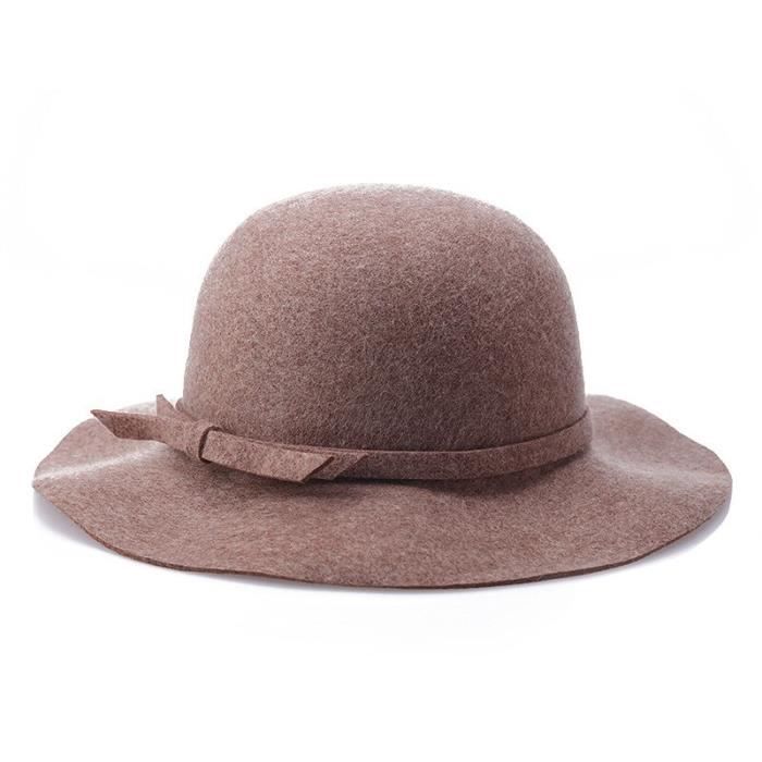 Chapeau Derby Vintage Noir 100% Laine Feutre - Style église, Occasions Spéciales, Taille Unique