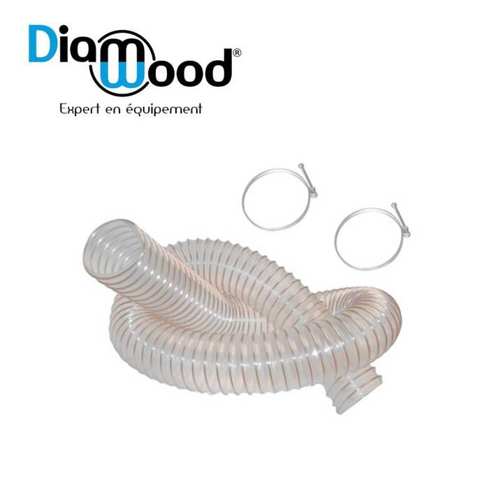 Raccord Tuyau Flexible Caoutchouc 100mm - Avec Colliers Acier Inox - Pour Ventilation, Climatisation