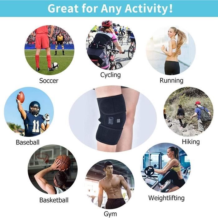 Genouillères auto-chauffantes pour homme et femme, genouillère élastique en coton, manches fines, pour le sport quotidien (peau, taille L Genouillères auto-chauffantes pour homme et femme, genouillère élastique en coton, manches fines, pour le sport quotidien (peau, taille L
