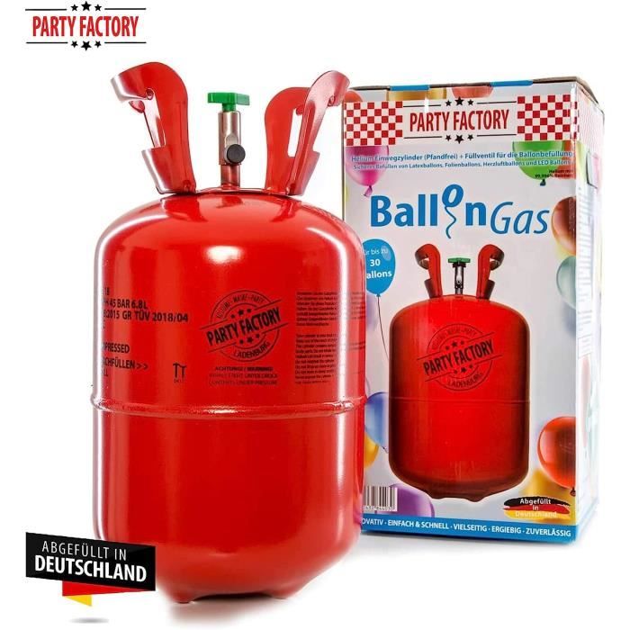 Party Factory Gaz hélium pour 30 ballons gonflables, bouteille de