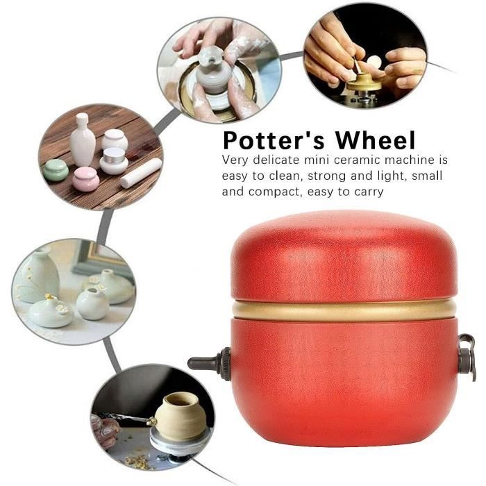 Machine à poterie électrique AN88 pour enfants, Kit de céramique et  d'argile fait à la main pour bricolage, cadeaux pour enfants, Kit de poterie  avec pigments d'argile