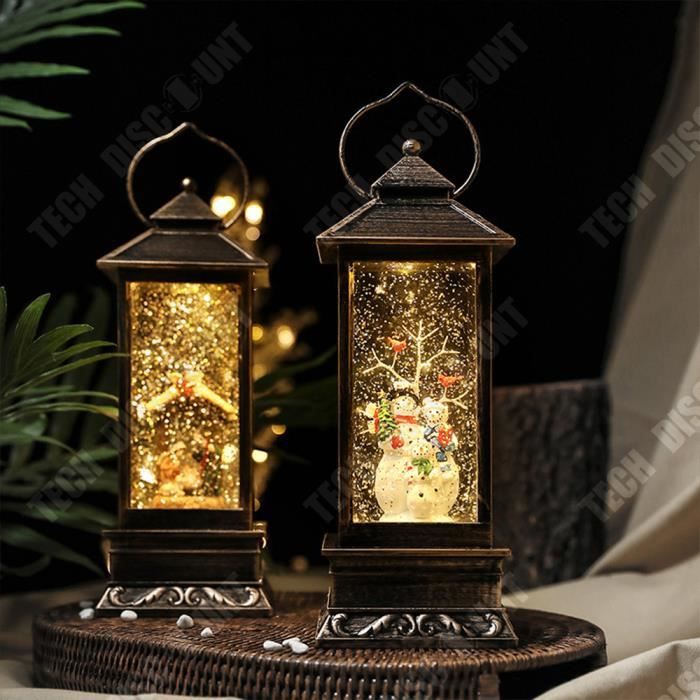 Boîte à Musique Noël Rétro Télévision Avec Globe Lumineux - 8 Mélodies, Alimentation USB Ou Piles | Décoration De Noël, Cadeau Festif, Boule à Neige