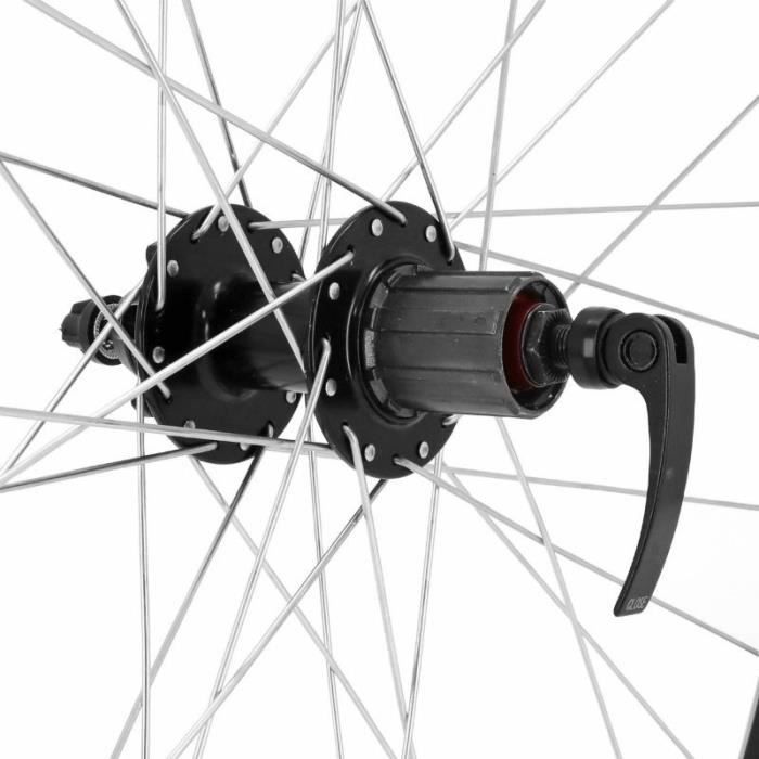 Roue de velo VTC arriere M240 aluminium moyeueu pour disc 6 trous pour cassette Velox Disc V B Shimano Sram 10 9V. noir 700 x Cdiscount Sport