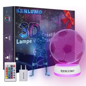 CLORURBANLIVE Veilleuse 3D Kansas City - 16 Couleurs LED - Télécommande - Enfant