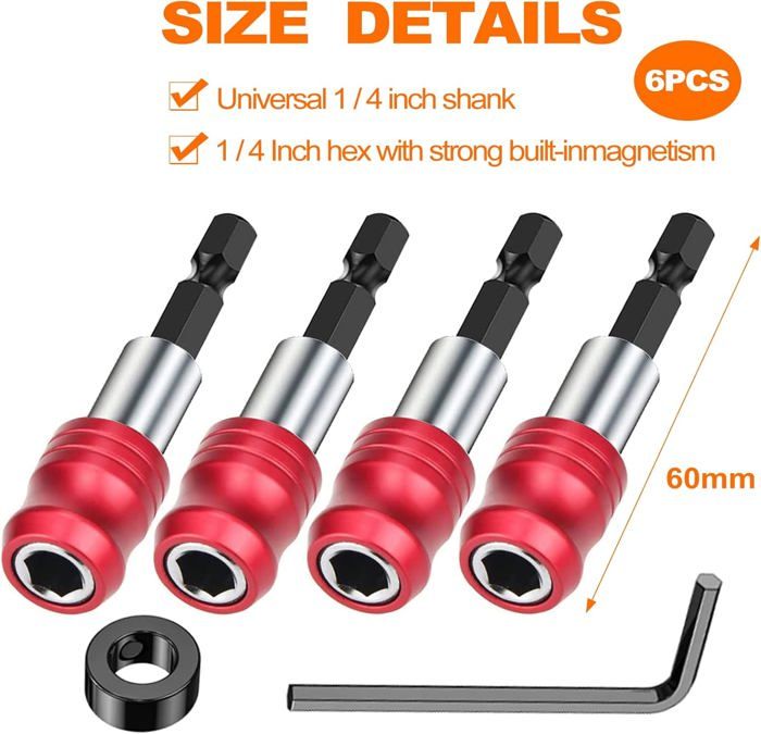 Embout Visseuse Magnetique Porte-embouts Magnétiques Pivotants 1/4 - Lot De 3 - Pour Perceuse/visseuse Porte Embout Pour Perceuse électrique Embout Visseuse Magnetique Porte-embouts Magnétiques Pivotants 1/4 - Lot De 3 - Pour Perceuse/visseuse Porte Embout Pour Perceuse électrique