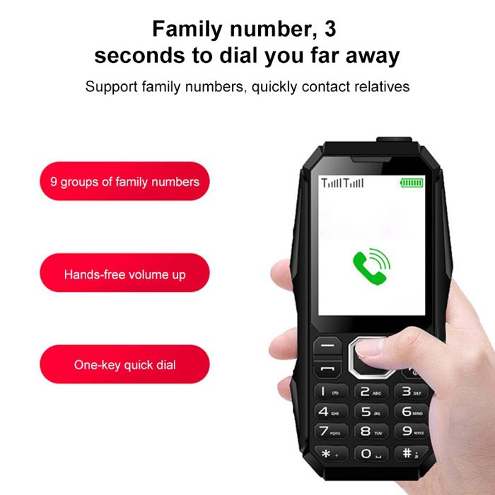 Téléphone Portable Étanche 1,8' IP68 Incassable Dual Sim Bluetooth Noir — free download