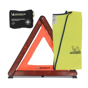 Kit Sécurité Voiture : Gilet Réfléchissant + Triangle De Signalisation NF - Conforme Normes Européennes