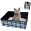 Swqg Poele Toile Oxford Chat Etanche Pliable Litiere Pour Chat Portable Voiture En Plein Air Voyage Chat Toilette Cdiscount
